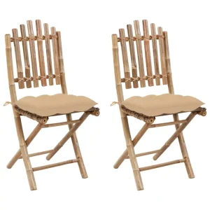 Bamboe tuinstoelen set met touwtjes voor buiten eten