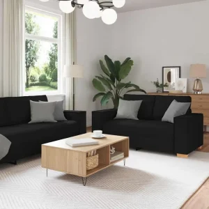 Banken loungeset met brede armleuningen en comfortabele diepte zitting
