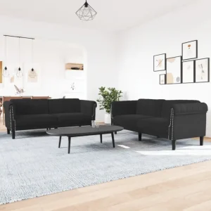 Banken loungeset met zachte fluwelen stof voor comfortabele ontspanning