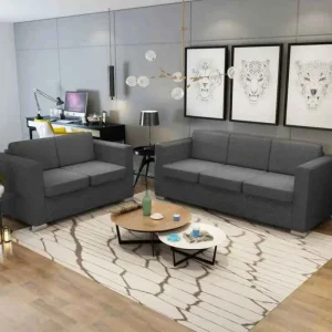 Bankestel met houten frame en verchroomde poten voor stijlvol interieur