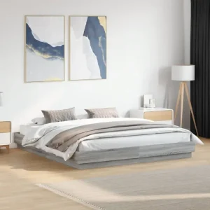 Bedframe in Grijs Sonoma met duurzaam bewerkt hout voor comfortabele nachten