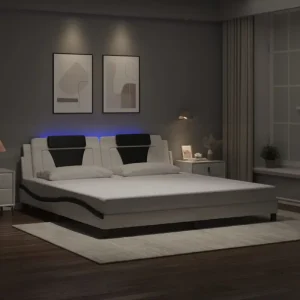 Bedframe met LED-verlichting en multiplex lattenbodem voor comfort