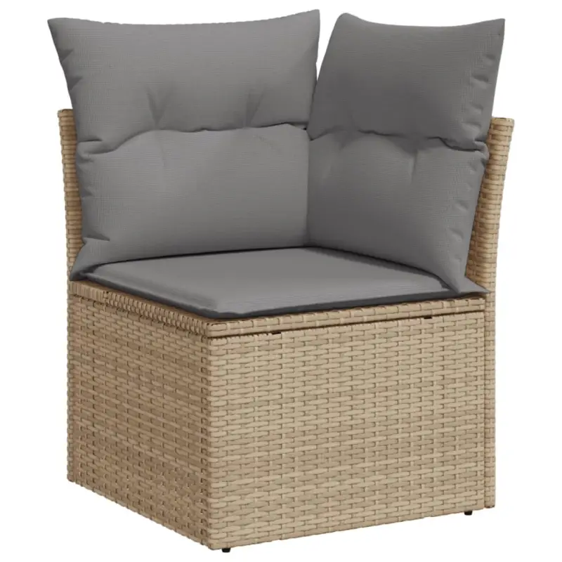 Beige loungeset met gepoedercoat staal en comfortabele afmetingen - Afbeelding 5