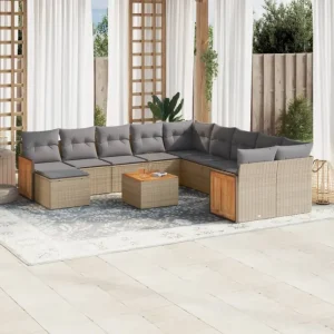 Beige tuinsets van gepoedercoat staal met perfecte afmetingen