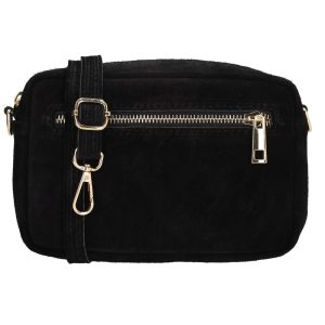 Charm London Suède Schoudertasje Camerabag Elisa Zwart