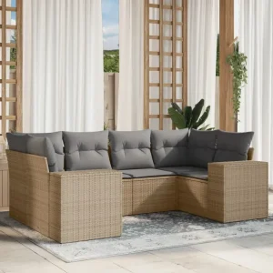 Gepoedercoat staal loungeset met waterdichte zak en beige materiaal