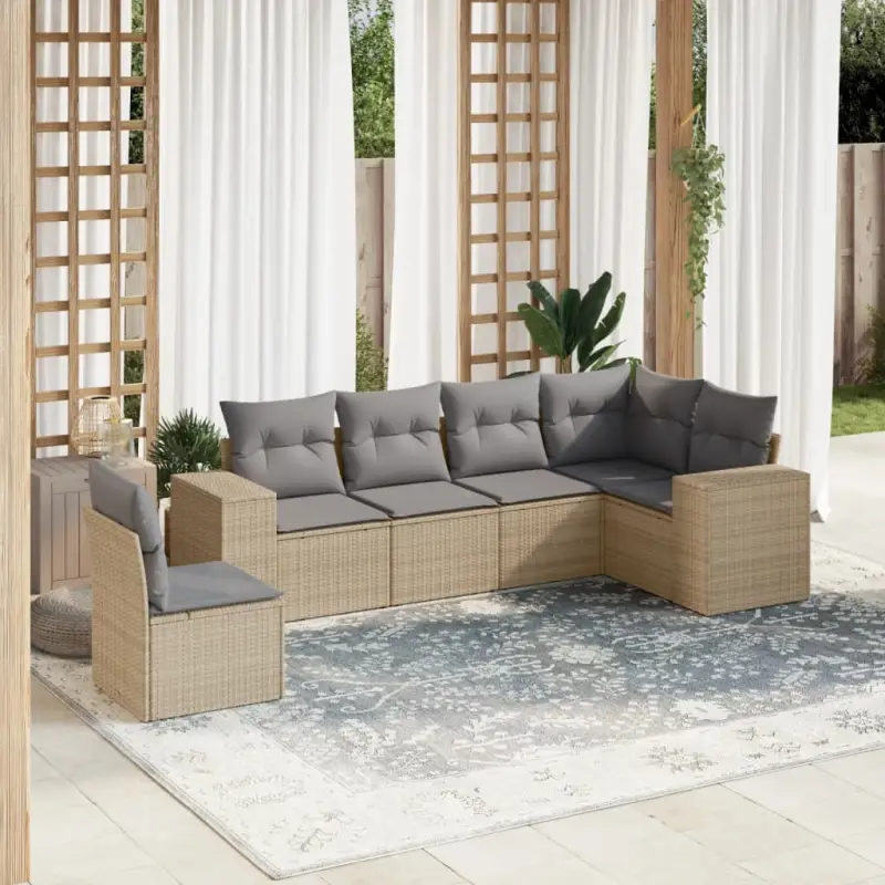 Gepoedercoat stalen tuinset met waterdichte tas en beige materiaal