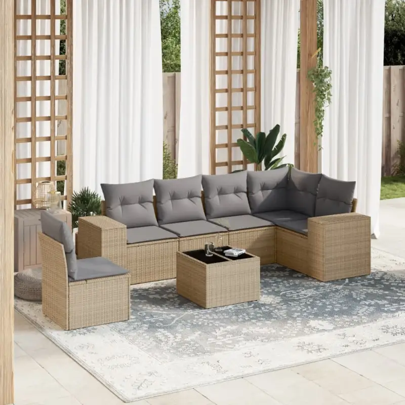 Gepoedercoat stalen tuinset met waterdichte tas en beige materiaal - Afbeelding 9