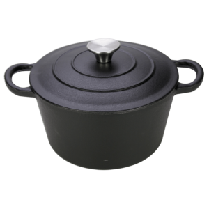 Gusta Braadpan Gietijzer Rond 24cm zwart – Cast Iron Casserole
