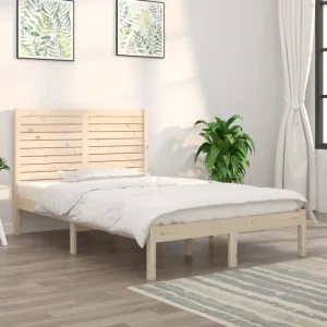 Houten bedframe van massief grenenhout met tijdloos ontwerp