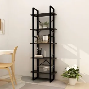 Houten boekenkast met metalen frame levering bevat modern industrieel design