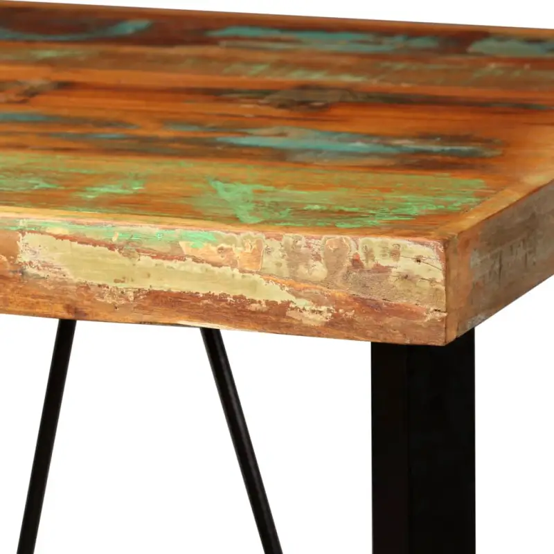 Industriële eettafel van massief gerecycled hout voor je keuken of eetkamer - Afbeelding 5