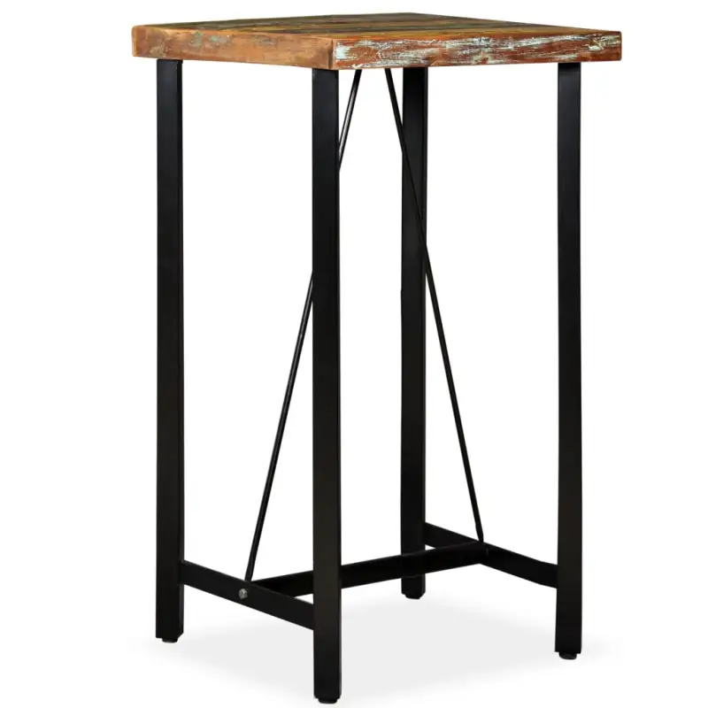 Industriële eettafel van massief gerecycled hout voor je keuken of eetkamer - Afbeelding 8