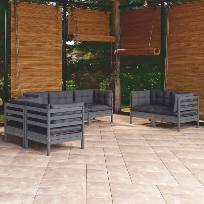 Lounge tuinset van massief grenenhout voor comfortabel buiten zitten