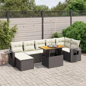 Loungebank in zwart materiaal met gepoedercoat staal Afmetingen