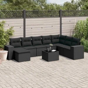 Loungebanken uit zwart materiaal en gepoedercoat staal voor je tuin