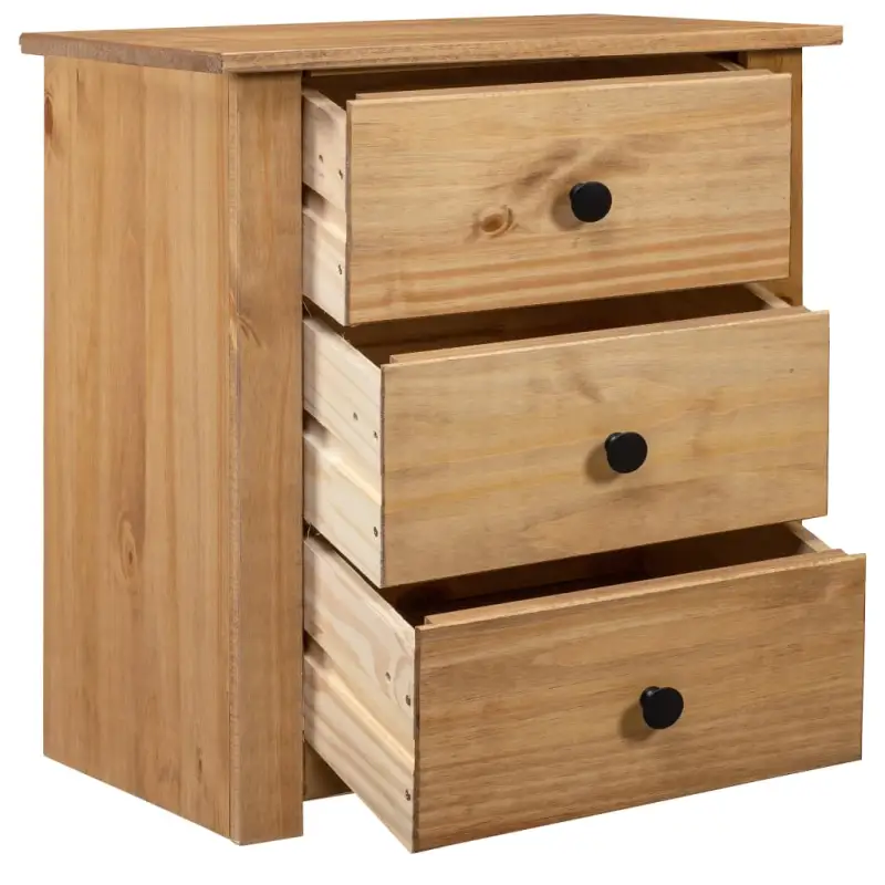 Modern massief grenenhout nachtkastje met opbergfunctie en droog doek - Afbeelding 3