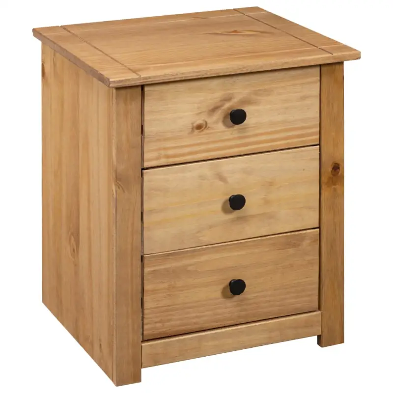 Modern massief grenenhout nachtkastje met opbergfunctie en droog doek - Afbeelding 5