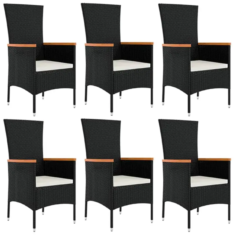 Moderne tuinset met poly rattan en massief acaciahout - Afbeelding 5