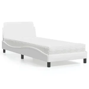 Slaap lekker met wit materiaal bed met multiplex lattenbodem en 22d PU-schuim