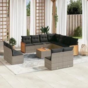 Tuinsets met grijs materiaal en waterdichte zak voor buitencomfort