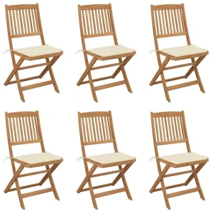 Tuinstoelen van massief acaciahout met kussens voor terras en tuin