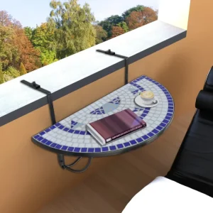 Tuintafel met halfcirkelvormig ontwerp voor balkon of terras