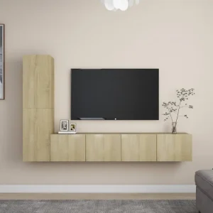 Tv-meubels muurbevestigd met opbergruimte voor een moderne woonstijl