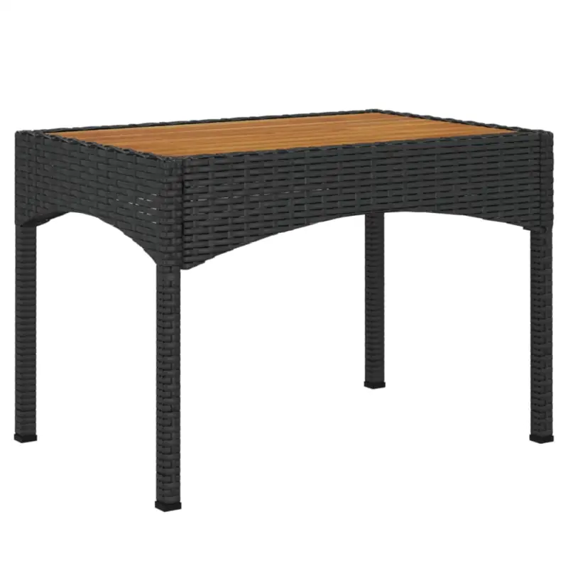 Verstelbare tuinstoelen met tafel van poly rattan en zwart materiaal - Afbeelding 4