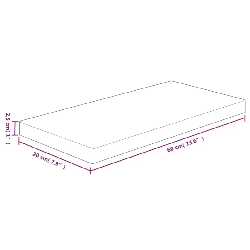 Wandplank in onbehandeld massief eikenhout voor extra opbergruimte - Afbeelding 5