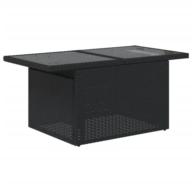 Zwart materiaal loungeset van gepoedercoat staal voor tuin of terras - Afbeelding 6