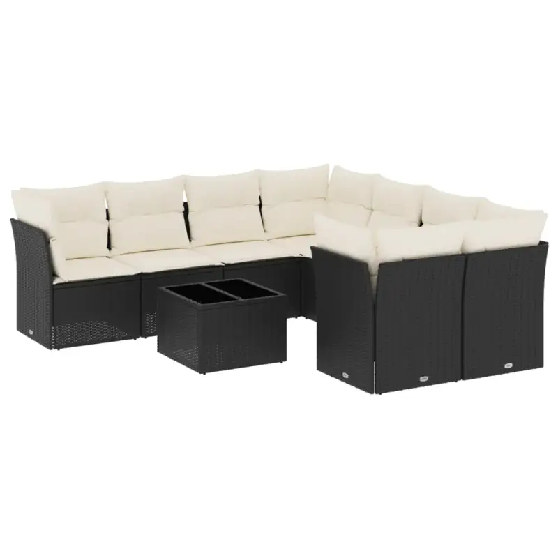 Zwarte loungeset met gepoedercoat staal en waterdichte tas voor buiten - Afbeelding 3
