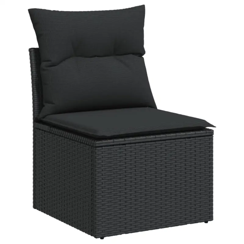 Zwarte loungeset van gepoedercoat staal met comfortabele afmetingen - Afbeelding 6
