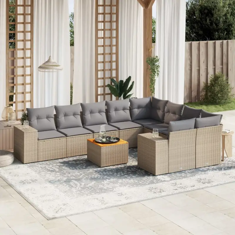 Zwarte loungeset van gepoedercoat staal voor een comfortabele tuinruimte - Afbeelding 9