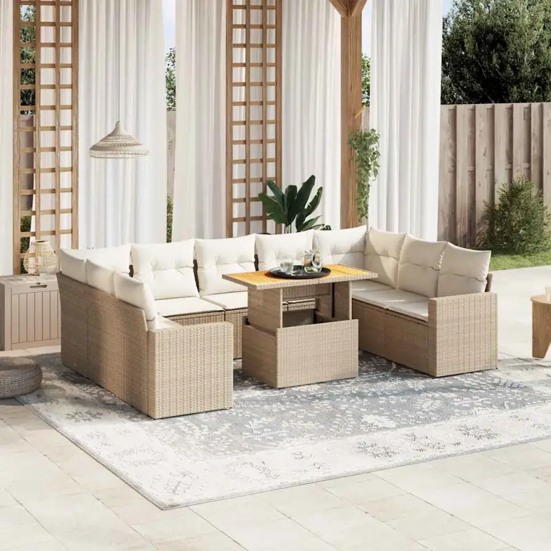 Zwarte loungeset van gepoedercoat staal voor tuin en terras - Afbeelding 9