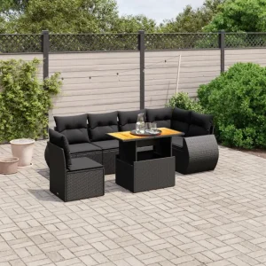 Zwarte tuinset met gepoedercoat staal voor buitenplezier