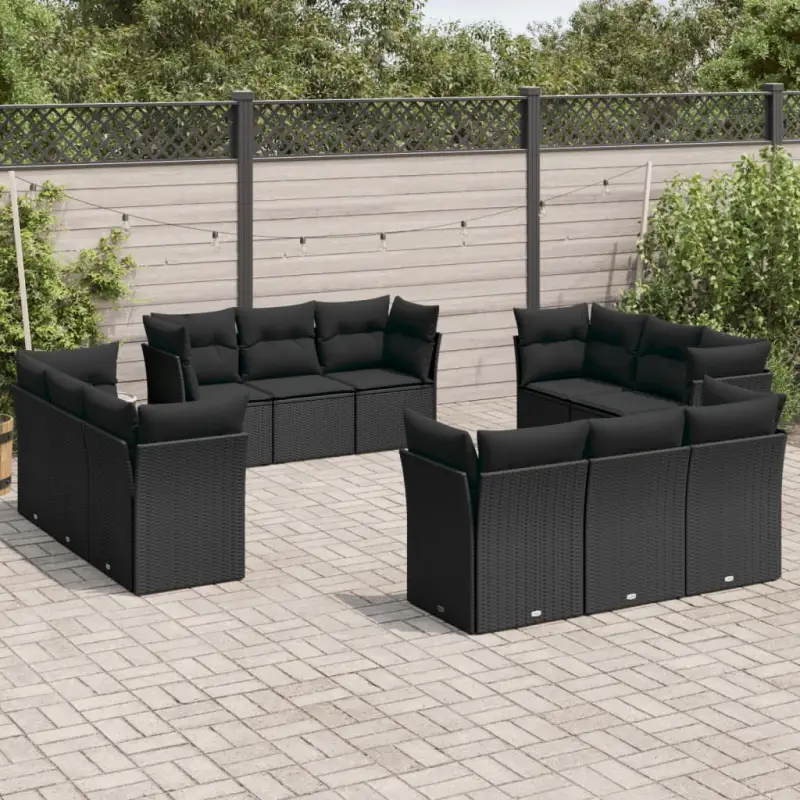 Zwarte tuinset met waterdichte tas en gepoedercoat staal comfortabel buiten - Afbeelding 8