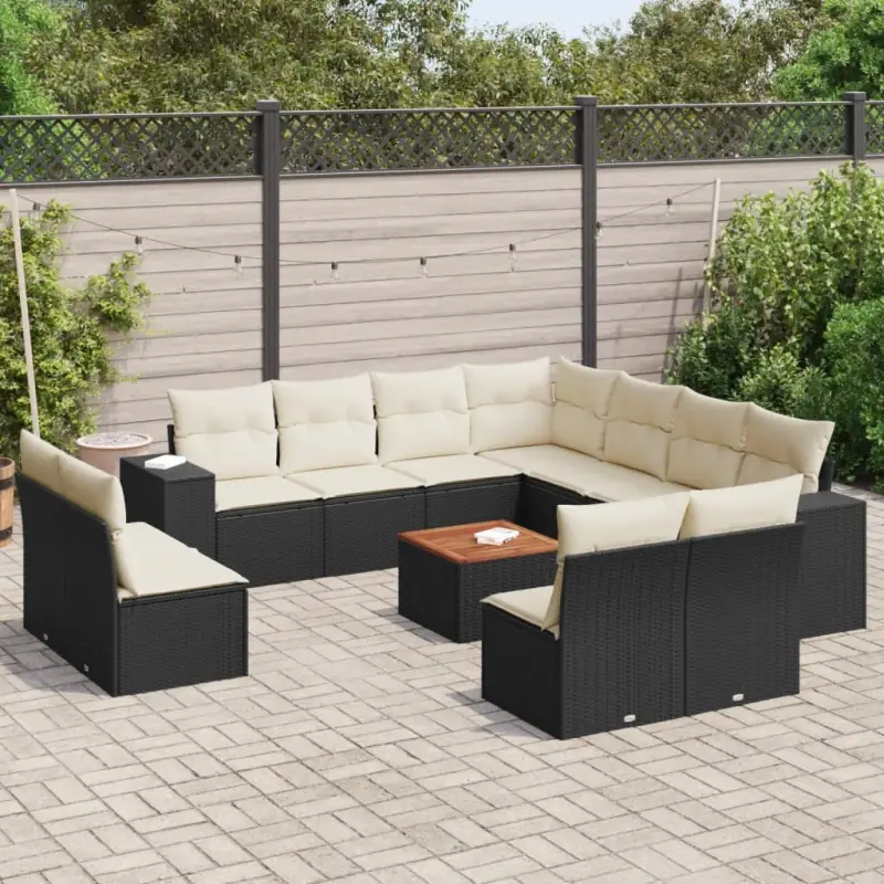 Zwarte tuinset van gepoedercoat staal met comfortabele afmetingen - Afbeelding 5